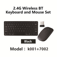 K001 Set Keyboard dan Mouse Mini nirkabel, Set Keyboard dan Mouse Mini dapat diisi ulang untuk PC Tablet