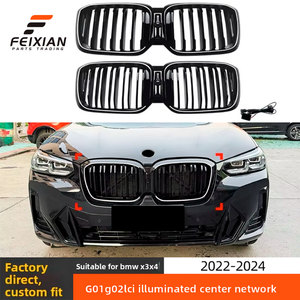 Pour BMW X3 G01 X4 G02 LCI 2022-2024 Grille Centrale Illuminée par LED Modification <span class=keywords><strong>OLIVER</strong></span> - Product Image 1