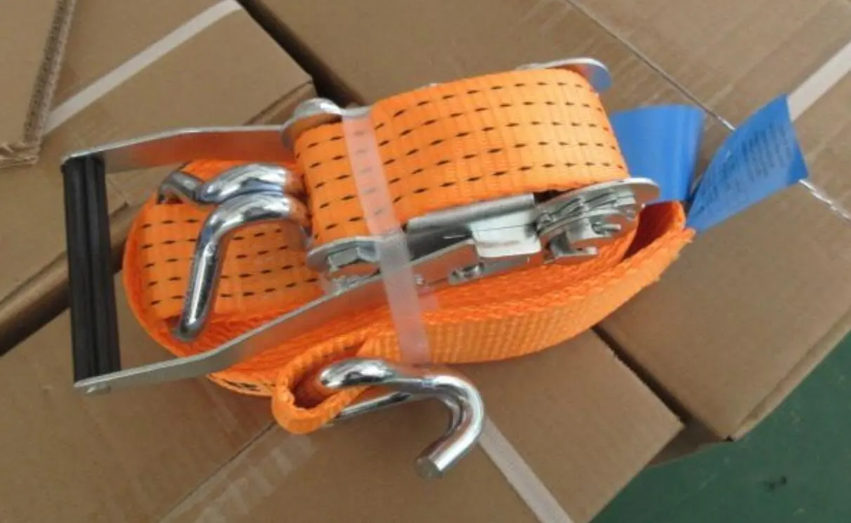 50MM 2 inch 5000KG Cargo Lashing Straps laden Ratschen-Zurr gurte mit J-Haken zum Verkauf