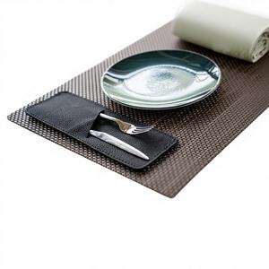 Durable Luxury Leather Waterproof Shockproof Cutlery Holder Portable Storage <b>Organizer</b> for <b>Travel</b> Camping LCH-0010 - Product Image 1