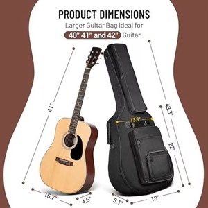 ตัวอย่างฟรี OEM กระเป๋าผ้ากันน้ำสำหรับกีตาร์โปร่งคลาสสิค ขนาด 38-41 นิ้ว  กระเป๋าใส่กีตาร์แบบกันน้ำ ทนทาน - Product Image 4