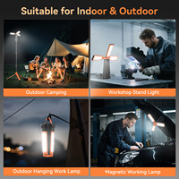 Lámpara de Camping LED Recargable Tipo C con Trípode, Portátil, Inalámbrica, de Emergencia, con Clasificación IP65, Regulable, para Exteriores