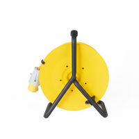 Enrouleur de câble industriel 25M 110V à 2 prises, pour intérieur et extérieur, avec coupe-circuit thermique