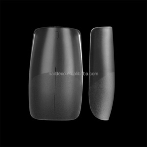 Ongles artificiels carrés souples en gel, ultra-fins, avec ligne de positionnement, 15 tailles, partie cuticule mate, pré-limés, pour salon - Product Image 1