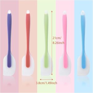 Inthetrend 21*3.8cm Eco-Friendly Disposable Plastic <b>Silicone</b> Translucent <b>Baking</b> Spatula for Pastry Cake Cooking Butter Carton - Product Image 2