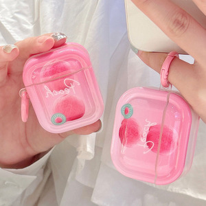<span class=keywords><strong>Coque</strong></span> mignonne rose pêche pour Apple Airpods 1 2 <span class=keywords><strong>3</strong></span> Pro étui pour casque fruits d'été pour <span class=keywords><strong>Air</strong></span> Pods Pro 2 <span class=keywords><strong>coque</strong></span> pour écouteurs avec porte-clés - Product Image 5