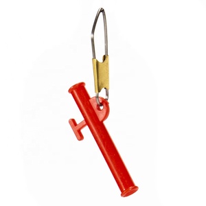 Wholesale Saltwater Fishing Red Balance Plastic Head Round Eye Swivel With Quick Pin Hook Bracket Fishing Line <strong>Sinker</strong> <strong>Slide</strong> - Product Image 2