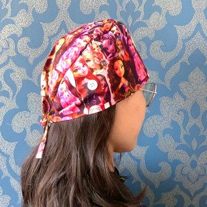 Chapeau d'allaitement en coton imprimé pour jeunes filles, style adorable, bonnet <span class=keywords><strong>de</strong></span> travail doublé en satin pour jeunes filles, femmes et infirmières - Product Image 2