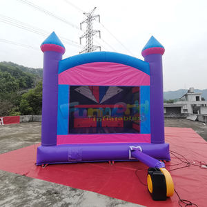 Castillo inflable comercial para niños, color rosa, para fiestas al aire libre. - Product Image 5