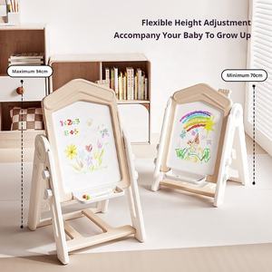 Tablero de dibujo magnético para niños de doble cara, tablero de grafiti para el hogar, pizarra de escritura para bebés - Product Image 4