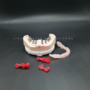 Geschroefd Implantaat Ondersteund Hybrident Kunstgebit Titanium Bar Zirconia Kronen Hoge Nauwkeurigheid China Tandheelkundig Lab - Product Image 3