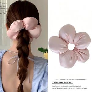 Elastici per Capelli Grandi con <span class=keywords><strong>Fiori</strong></span> 3D Stile Coreano - Morbidi Elastici in Spugna per Donna - Accessori per Capelli Floreali in Rete Boutique - Product Image 2