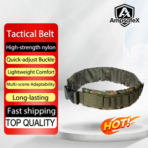 AmpsafeX Heavy Duty Rigger Tactical Belt 100% Nylon 1680D Adjustable <b>Hook</b> Loop Closure Anti-Slip Pad Top Selling for Tactical - Product Image 1