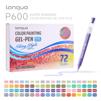 Set Pulpen Gel Model Kreatif 72 Warna, Pulpen Suntik Menarik 1.0mm, Hadiah untuk Pelajar, Alat Tulis Unik, Perlengkapan Klinik & Kantor, Berkilau