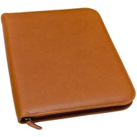 Carpeta Portafolio de Cuero A4, Bloc de Escritura, Carpeta de Presentación Empresarial, Portafolio Negro