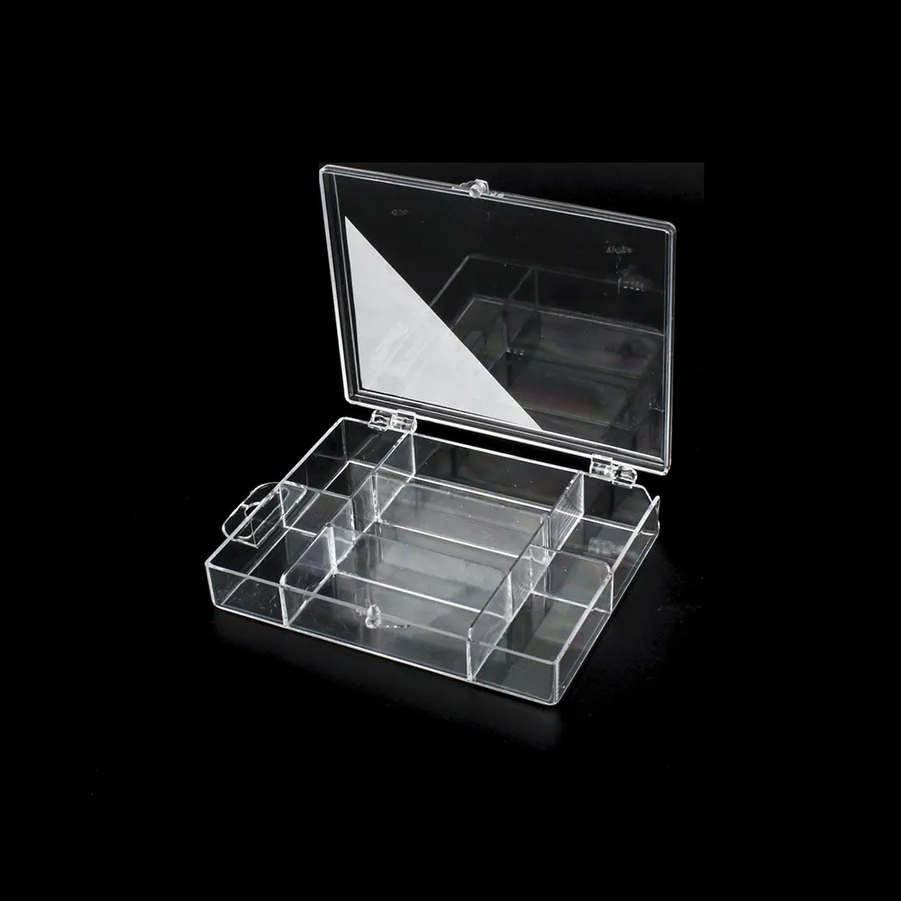 21841 Plastic Easy take out findings storage box nail tip storage box bead Jewelry container with 7 spaces