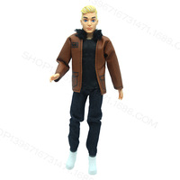 Nouvelle poupée mini 6 points 2024, jouet petit ami, vêtements d'hiver en fourrure pour homme, pull, mode, poupée garçon 30 cm, prince, échelle 1:12