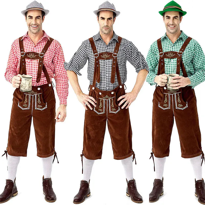 Deluxe Bavaria Traditionelles Festival Okotberfest Lederhosen Kostüm Erwachsener Mann Deutschland Bier Party Kostüme Outfit