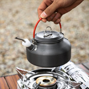 กาต้มน้ำสแตนเลสแบบคอห่านพร้อมฝาปิดสำหรับการตั้งแคมป์และใช้งานกลางแจ้ง - Product Image 2