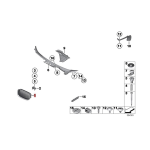 Rejilla decorativa delantera izquierda 51117184151 para <span class=keywords><strong>BMW</strong></span> Serie <span class=keywords><strong>7</strong></span> F02 [<span class=keywords><strong>ALPINA</strong></span> B7LX] 2010-2012 - Product Image 3