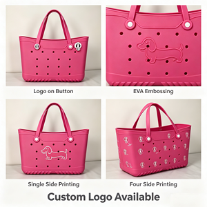 OEM Custom EVA <b>Beach</b> Tote <b>Bag</b> Fashion Daily Use Silk Screen Printed Customizable Shape (Square/Custom) Pattern (Dots/Heart/Star) - Product Image 5
