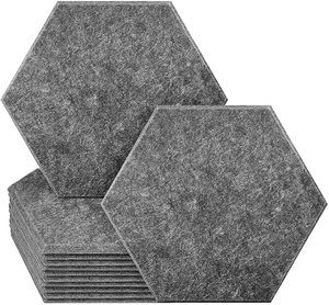 Âm thanh cách nhiệt hình lục giác polyester sợi âm tường Bảng điều khiển tùy chỉnh hình lục giác vật nuôi cảm thấy bảng tường âm thanh - Product Image 3