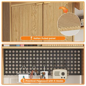 Großhandel Moderne Heimbüro-Möbel Computertisch mit Aufsatzregal und Pegboard-Aufbewahrungsschrank Schreibtisch - Product Image 4