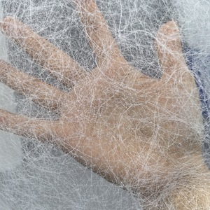 Huiming Nonwoven Fabric 150cm Width 30gsm Airflow Spun Long Fiber <b>Silver</b> Coarse Fiber <b>Cloth</b> - Product Image 2