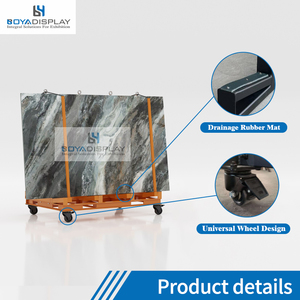Bán buôn tải 1.5-2 tấn 2.5 Meter Glass Granite lưu trữ giỏ hàng đá <span class=keywords><strong>slab</strong></span> Giao thông vận tải một khung Giá xe đẩy kệ đứng - Product Image 3