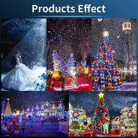 Machine à neige LED RGB 800W avec télécommande sans fil, machine à flocons de neige pour Halloween, Noël, mariage, DJ, fête disco, décoration
