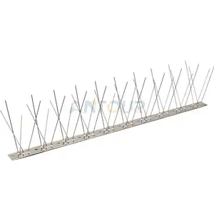 friendly Resistant birds away Anti-Climbing stainless steel base and pins anti bird spikes