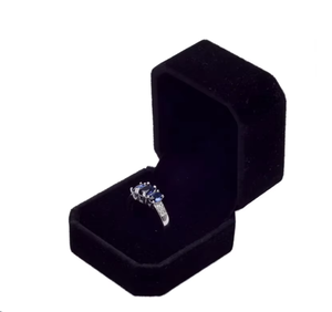 Pink Velvet Jewelry Box with <b>Ring</b> Display Elegant <b>Storage</b> Case for Valentine's Day Rectangle Lid Closure - Product Image 1
