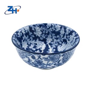 Bộ đồ ăn sang trọng màu xanh trắng sứ tấm bát đặt bộ đồ ăn Pad sứ in gốm Sản xuất tại Trung Quốc - Product Image 6