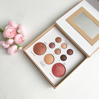Palette de maquillage vegan 3-en-1 pour les yeux, le visage et le corps, longue tenue, haute pigmentation, fini mat, marque privée