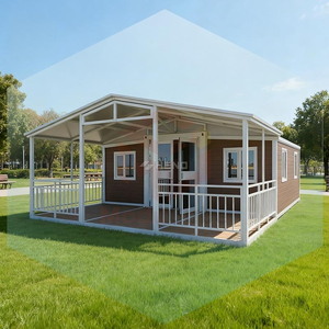 <span class=keywords><strong>Maison</strong></span> préfabriquée Moducube en bois, conteneur extensible de 20 pieds, <span class=keywords><strong>maison</strong></span> pliable avec terrasse et toit - Product Image 1