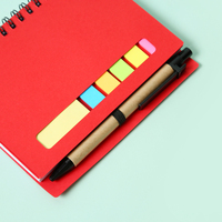 Ensemble de blocs-notes sur le thème des fenêtres avec notes adhésives, couverture en PU, carnet à spirales, impression de logo personnalisable, cadeau