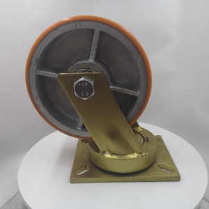 ขายส่งหนักอุตสาหกรรมล้อล้อ 500-2000KG โหลดสูง 125 160 200 250 300 มม.คงที่หมุนเหล็ก Pu ล้อล้อ - Product Image 4
