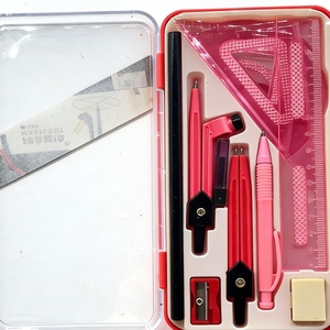 Juego de Compás Matemático de Diseño Único de 11 Piezas en Caja de Plástico con Regla, Lápiz, Borrador, Sacapuntas, Juego de Herramientas Matemáticas Estándar para Material Escolar - Product Image 2