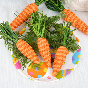 Décorations de fête de Pâques DIY très populaires, nouveauté, ornements en forme de carotte en paille et mousse, prix d'usine avec avantages de sécurité - Product Image 4