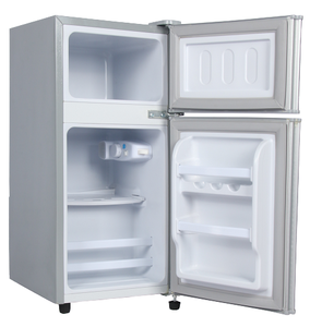Energy Saving Dual-Door Stainless Steel Compact <b>Refrigerator</b> for Home Dormitories and Hotel Use Power Source Powered Do - Product Image 1