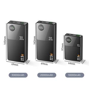 Batteries externes grande capacité PD20W 20000 mAh, charge rapide bidirectionnelle, alimentation mobile extérieure, vente en gros - Product Image 6