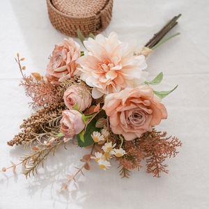 Ink Rhyme Memories - Ramo de Flores Artificiales de Tela Plástica Tejida, Decoración para el Hogar, Accesorios para Bodas CF02084 - Product Image 3