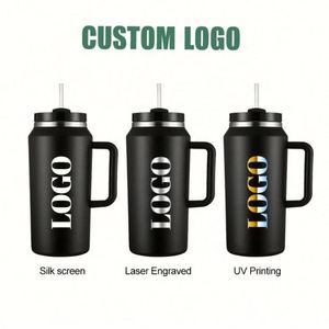Nouvel Arrivage – Tasses de Voyage Isothermes 64oz avec Poignée – Acier Inoxydable, Couvercle Anti-fuite et Paille, OEM/ODM Disponibles - Product Image 3