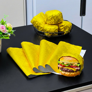 <span class=keywords><strong>Carta</strong></span> da Imballaggio in Alluminio Laminato Personalizzabile, Impermeabile e Anti-Grasso, <span class=keywords><strong>per</strong></span> Alimenti, Ideale <span class=keywords><strong>per</strong></span> Hamburger e Sandwich - Product Image 2