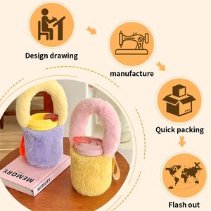 Housse de tasse isolante en peluche mignonne pour l'automne et l'hiver, résistante à la chaleur et aux chocs, portable - Product Image 4