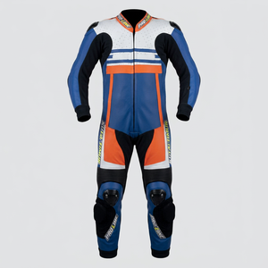 Combinaison de course moto en cuir véritable de vache/canguro pour homme Ramaha – Qualité supérieure pour la piste et la route – Certifiée CE - Product Image 1