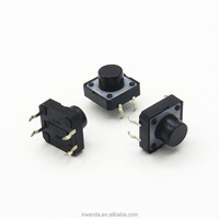 Interrupteur Tactile Électronique en Laiton 12x12mm, 4 Broches, Étanche IP40, Bouton Micro Poussoir SMD 1NO1NC pour Appareils Domestiques