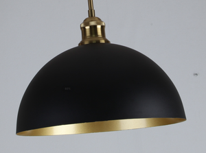 skd sunsir dome project Industrial pendant light iron <b>black</b> <b>and</b> <b>gold</b> chain hanging <b>lamps</b> ceiling lights for home apartment - Product Image 6