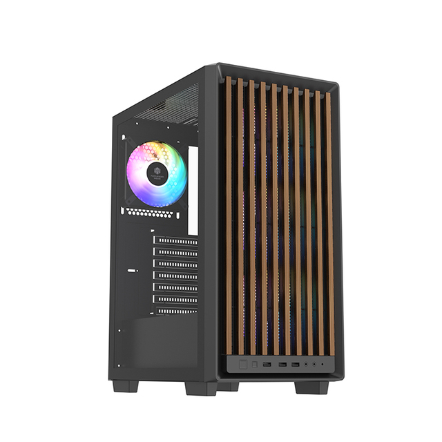 Computer Parts Gaming PC Case Plastic Steel ATX Mid Tower Black/White ROHS CE Certified 7 Expansion Slots Side Panel Window