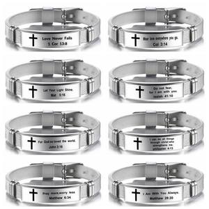 Joyería de Moda Milán, Pulseras Infantiles de Acero Inoxidable, Diseño de Escudo Médico Rojo, Plateadas, para Bodas, Aniversarios y Fiestas - Product Image 5